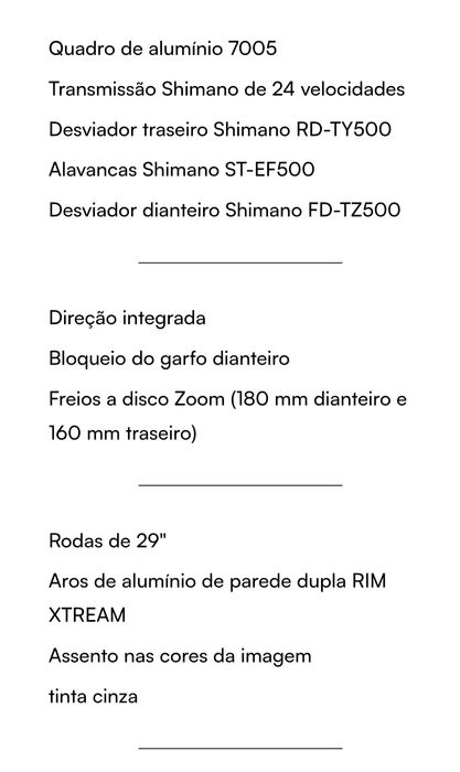 Bicicleta MOMA gtt Mountain Bikes- NOVA-nunca usada 
GTT 29 5.0 Moun