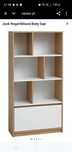 Regal BILLUND bialy/dab. Okleina. S80 x W160 x G33 cm