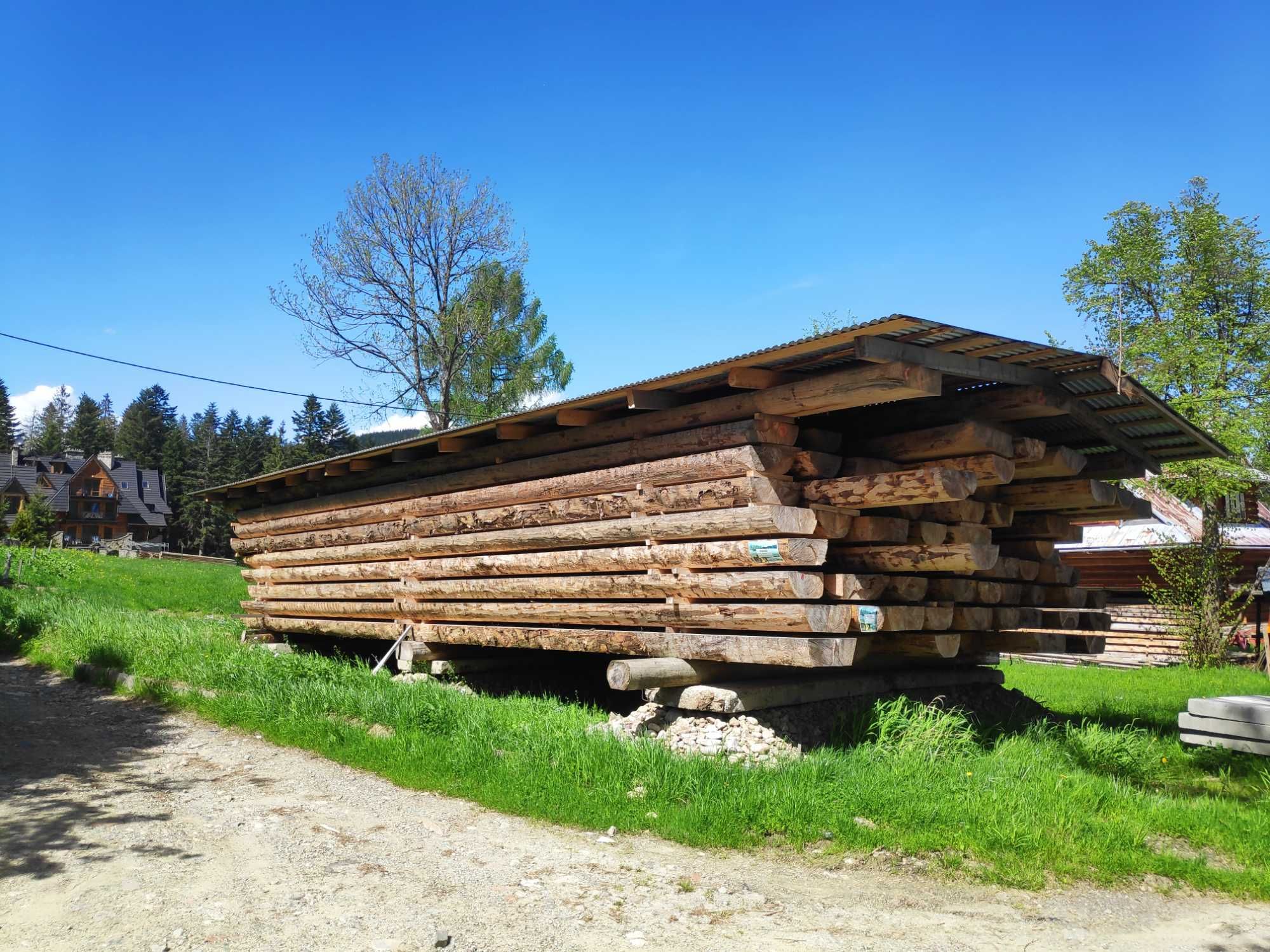 Bale drewniane, płazy świerkowe, sezonowane 3 lata, grubość 22 cm