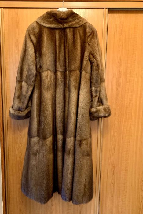 Piękne, długie futro z norek 40/42