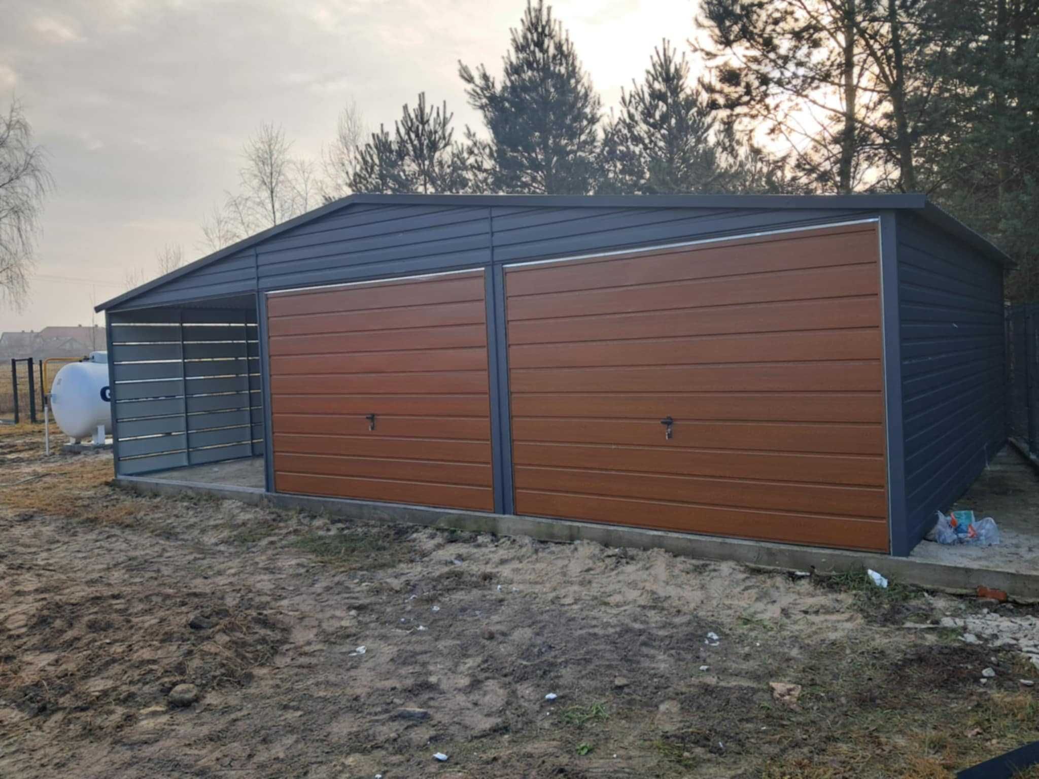 Garaż blaszany, wiata. WZMOCNIONY PROFILAMI. Producent. Cała Polska