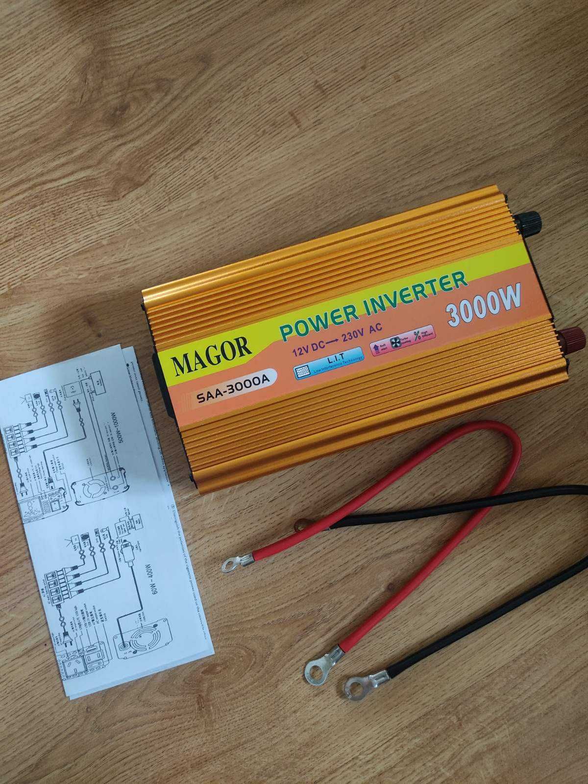 Преобразователь инвертор 3000 W  MAGOR 12V-220V