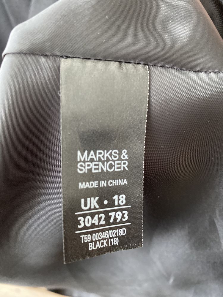 Sukienka letnia damska czarna rozm 18 Marks&Spencer