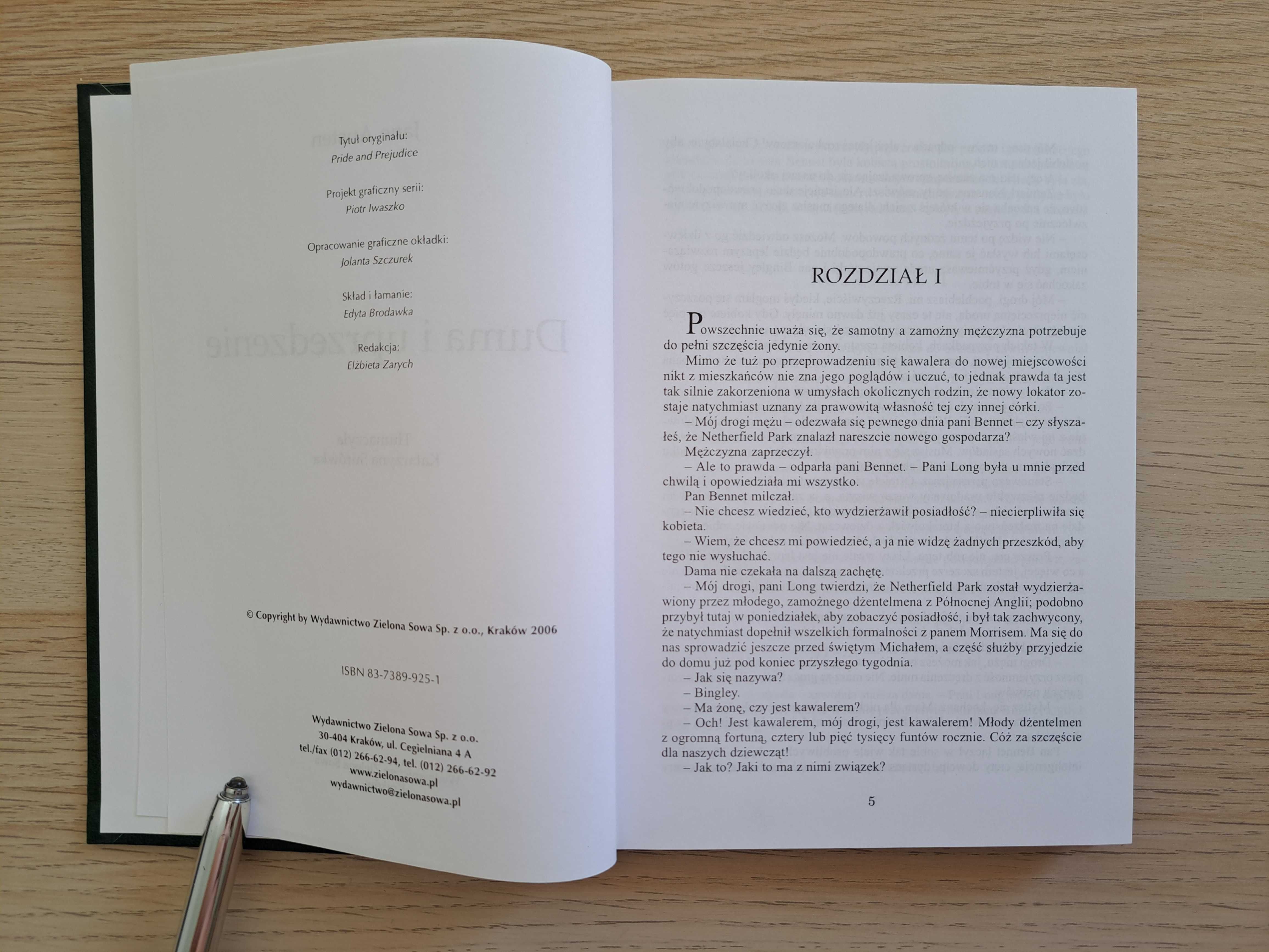 Duma i Uprzedzenie. Jane Austen