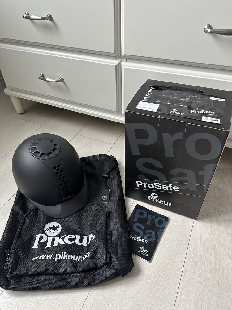 Pikeur Pro Safe Classic r. 57 kask jeździecki oryginalny karton worek