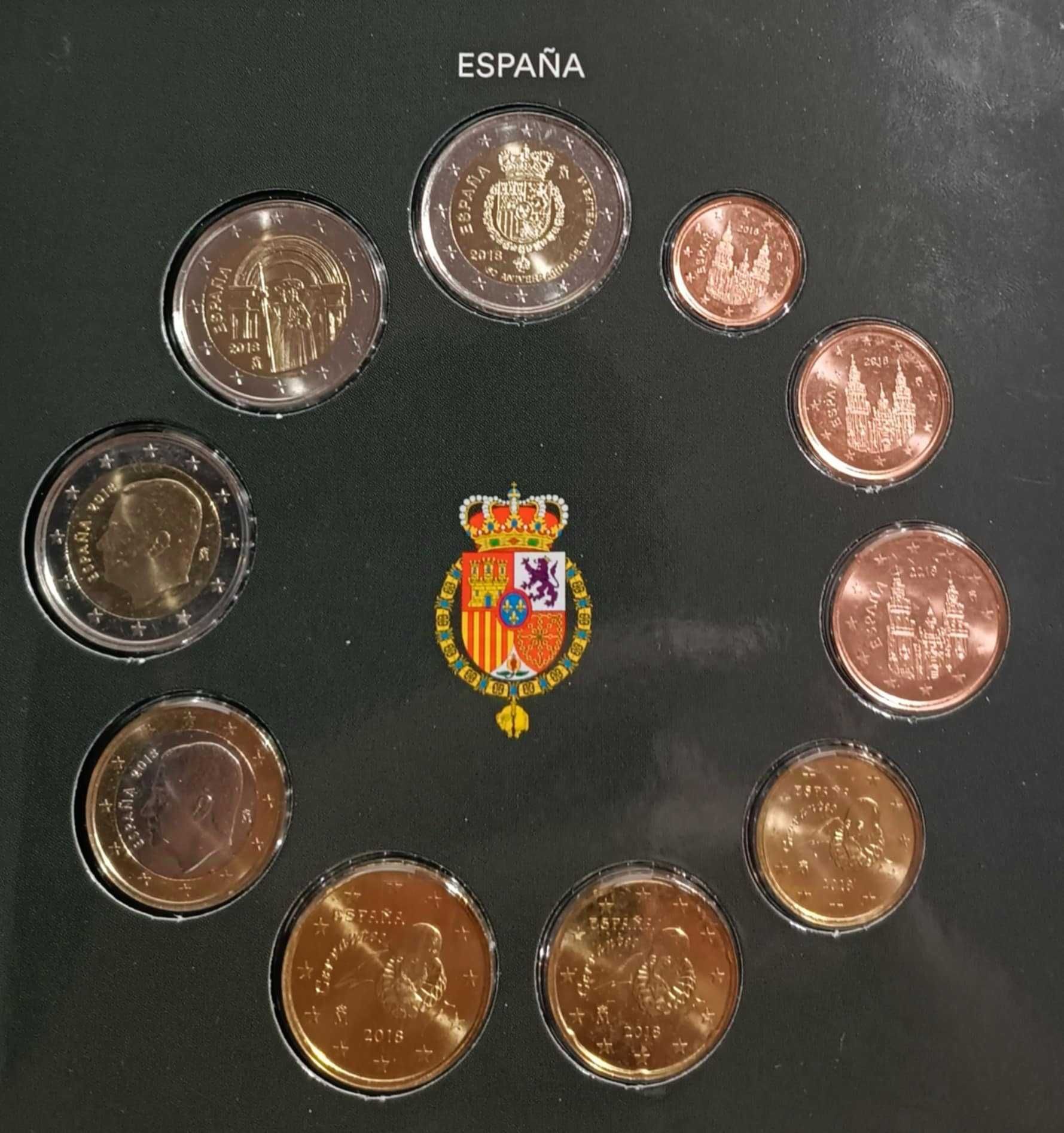 Espanha - 2018 - Carteira ano 2018-Santiago e 50º aniv. do rei Filipe