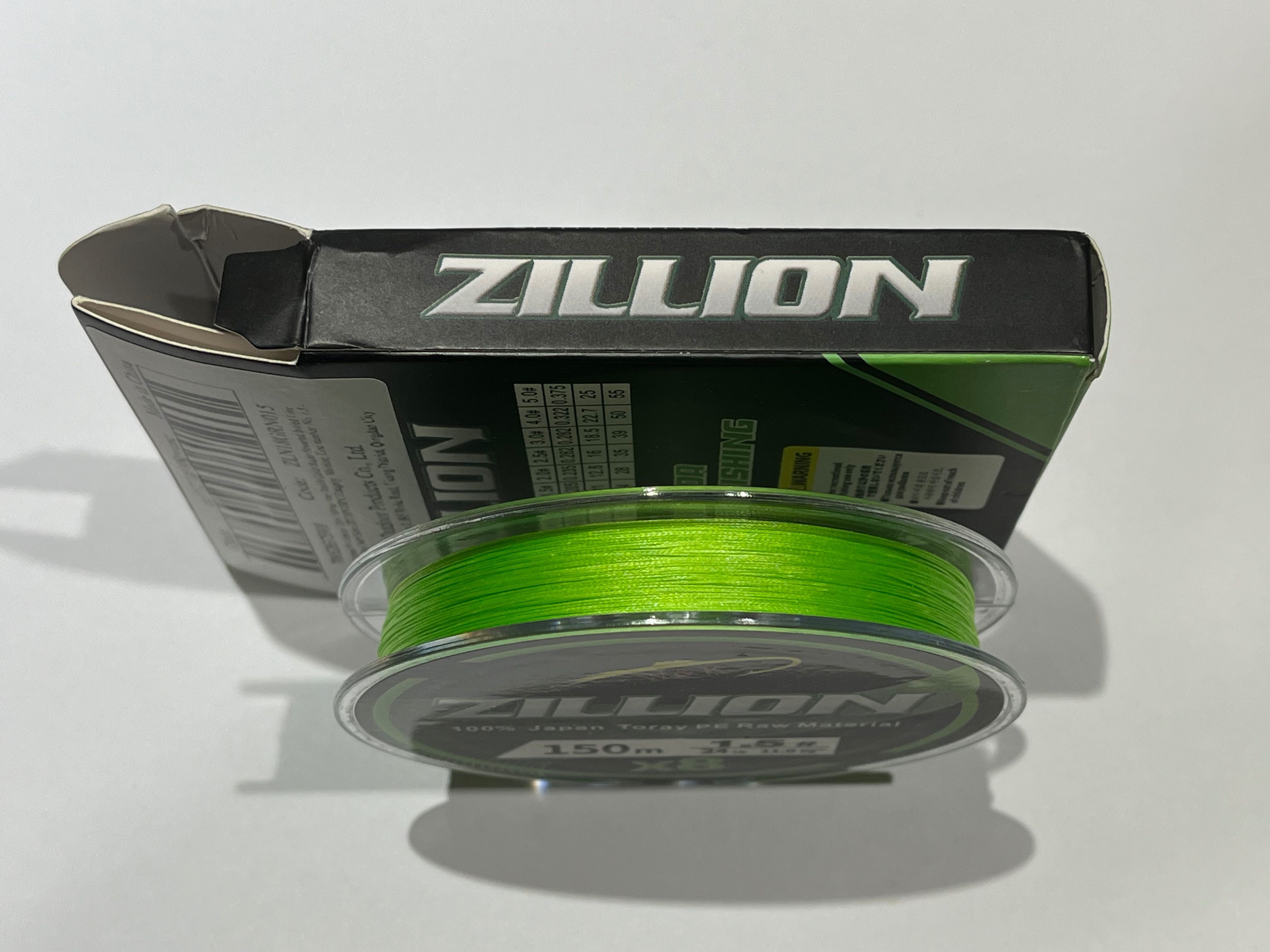 Super mocna Plecionka ZILLON x8 - 150m/24LB/#1.5/0,205/11kg