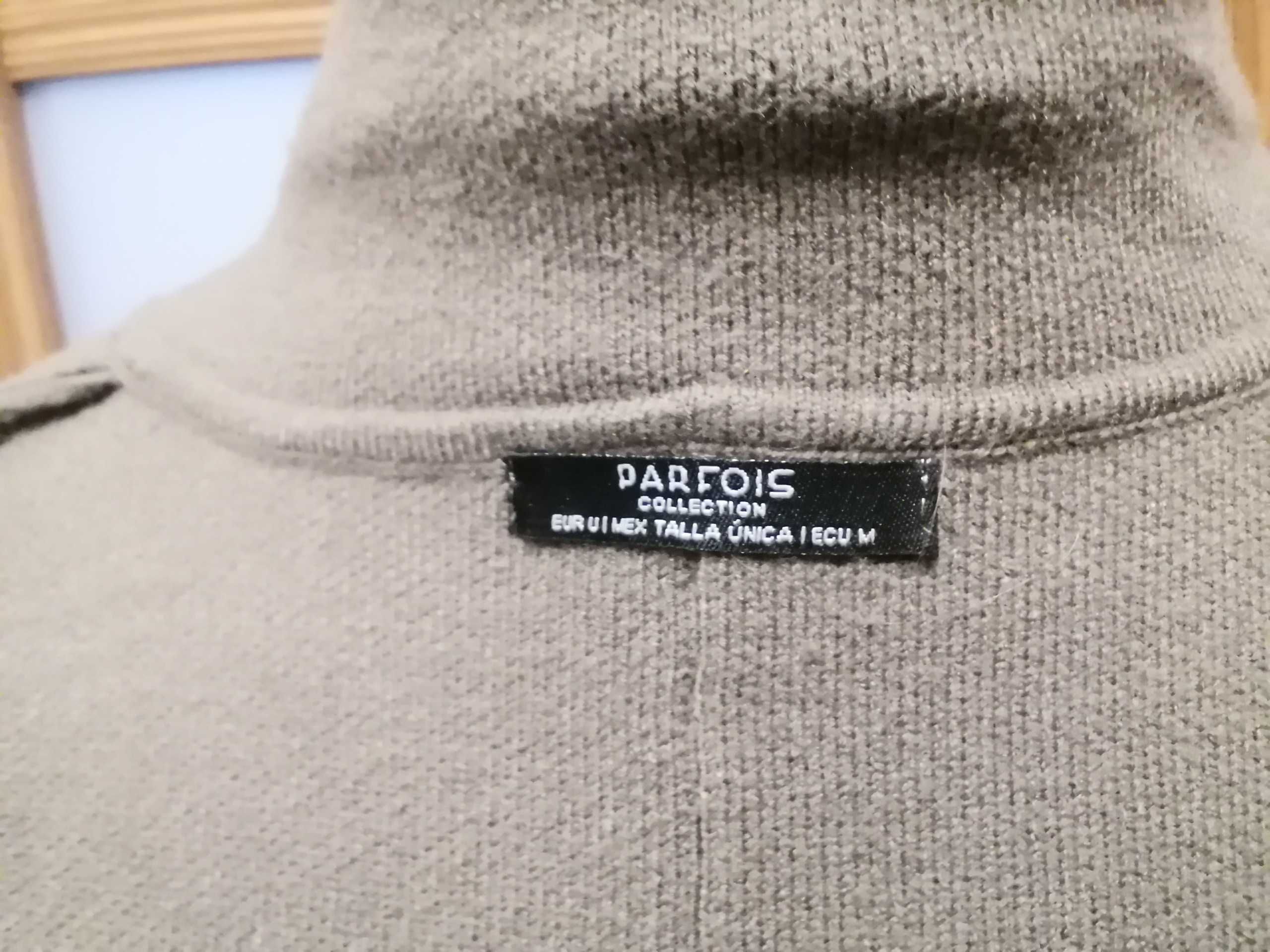 Sweter, płaszcz dzianinowy L/XL, zielony Parfois, bdb