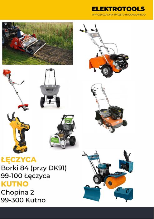 Nożyce do żywopłotu akumulatorowe lekkie WYNAJEM wypożyczenie