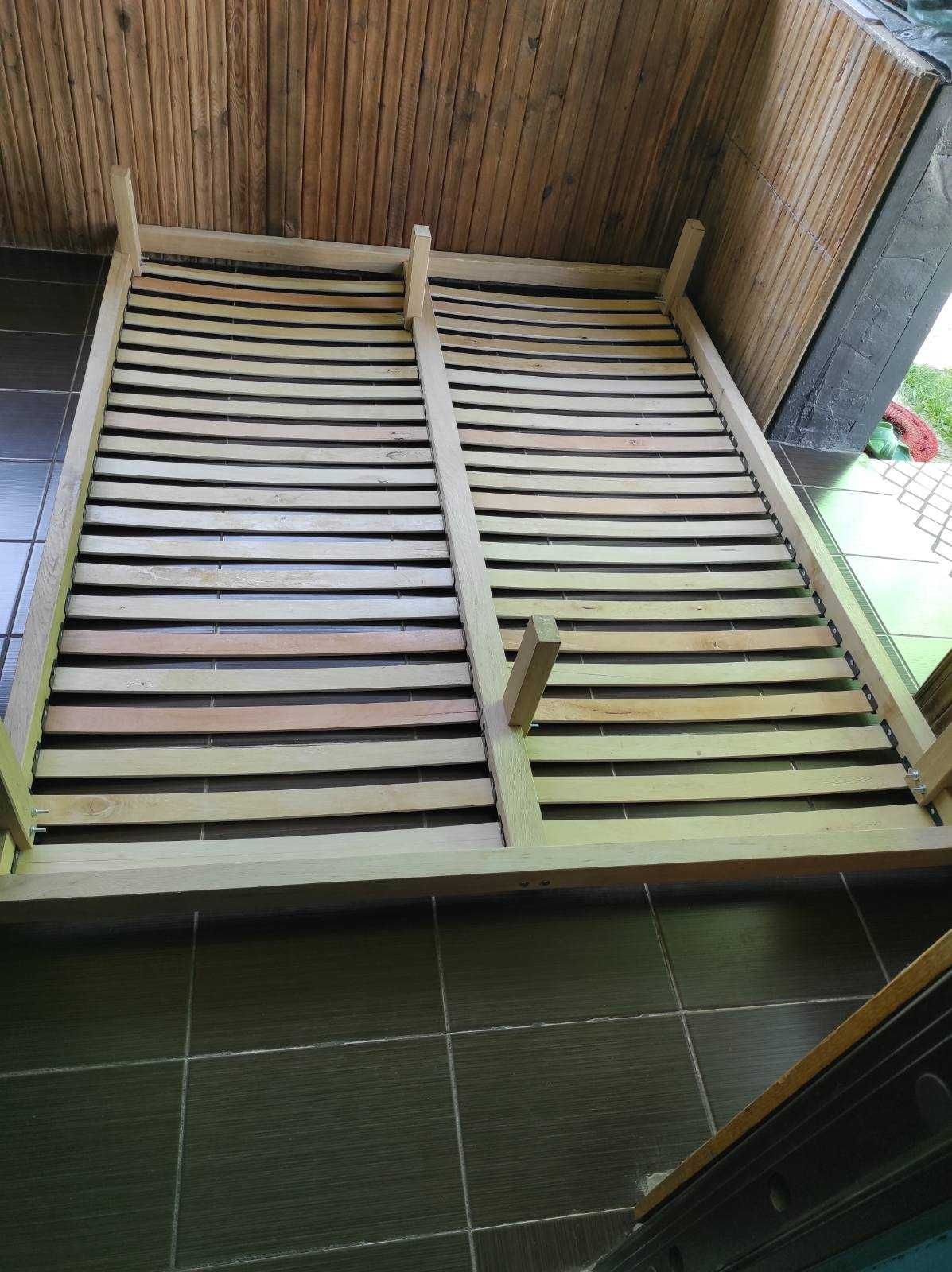 Каркас ліжко з Дуба ортопедична ламельна основа під матрас дерев'яне