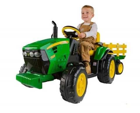 Traktor Na akumulator Peg Perego John Deere Power Pull z Przyczepą