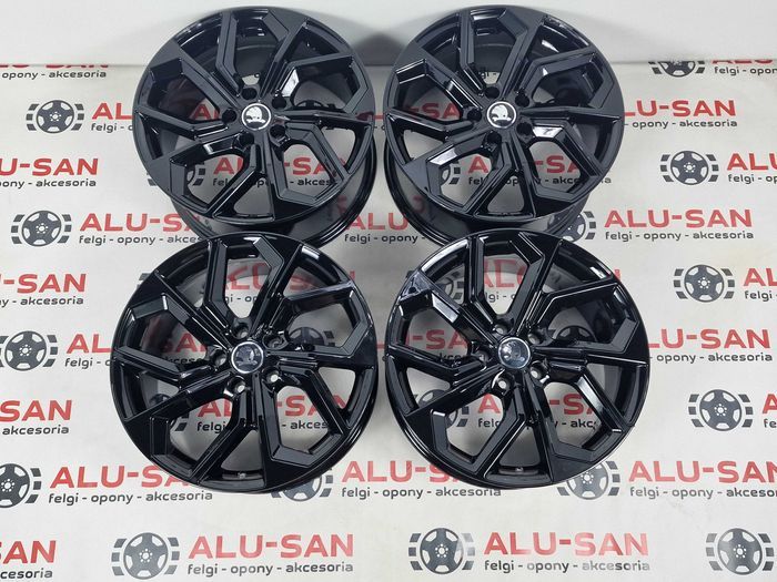 Nowe alufelgi SKODA 18" 5x112 NOWY KodiaQ (PS) 2024 - Czarny Połysk