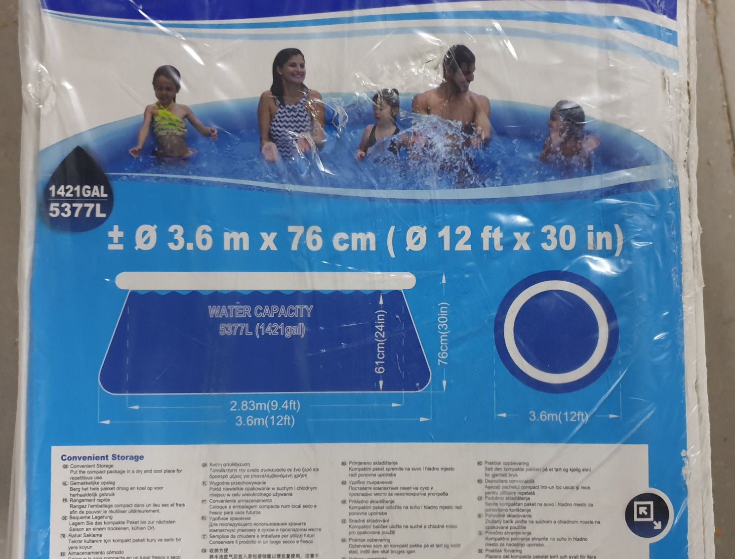 Piscina 360cm x 76cm (nova)