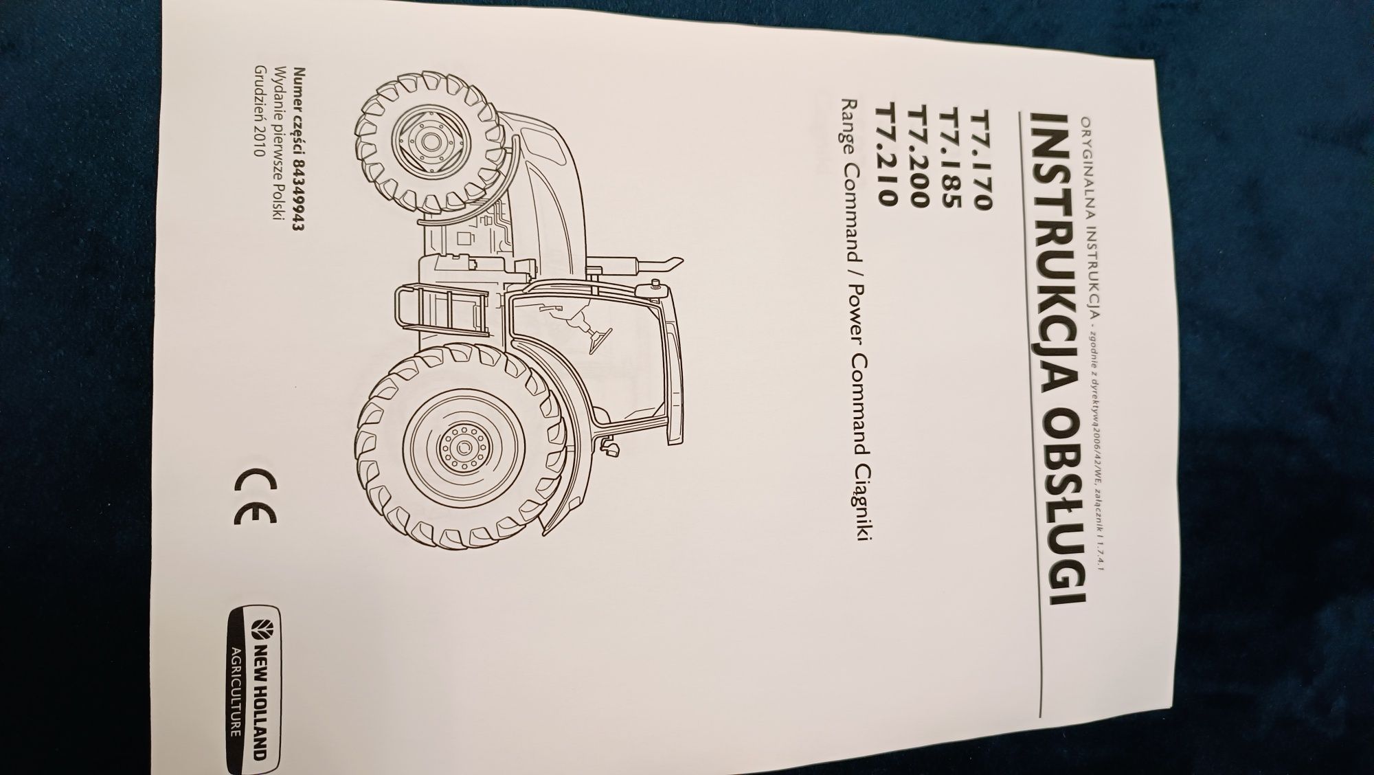 Instrukcja obsługi New Holland T7.170,T7.185,T7.200, T7.210 RC/PC [PL]