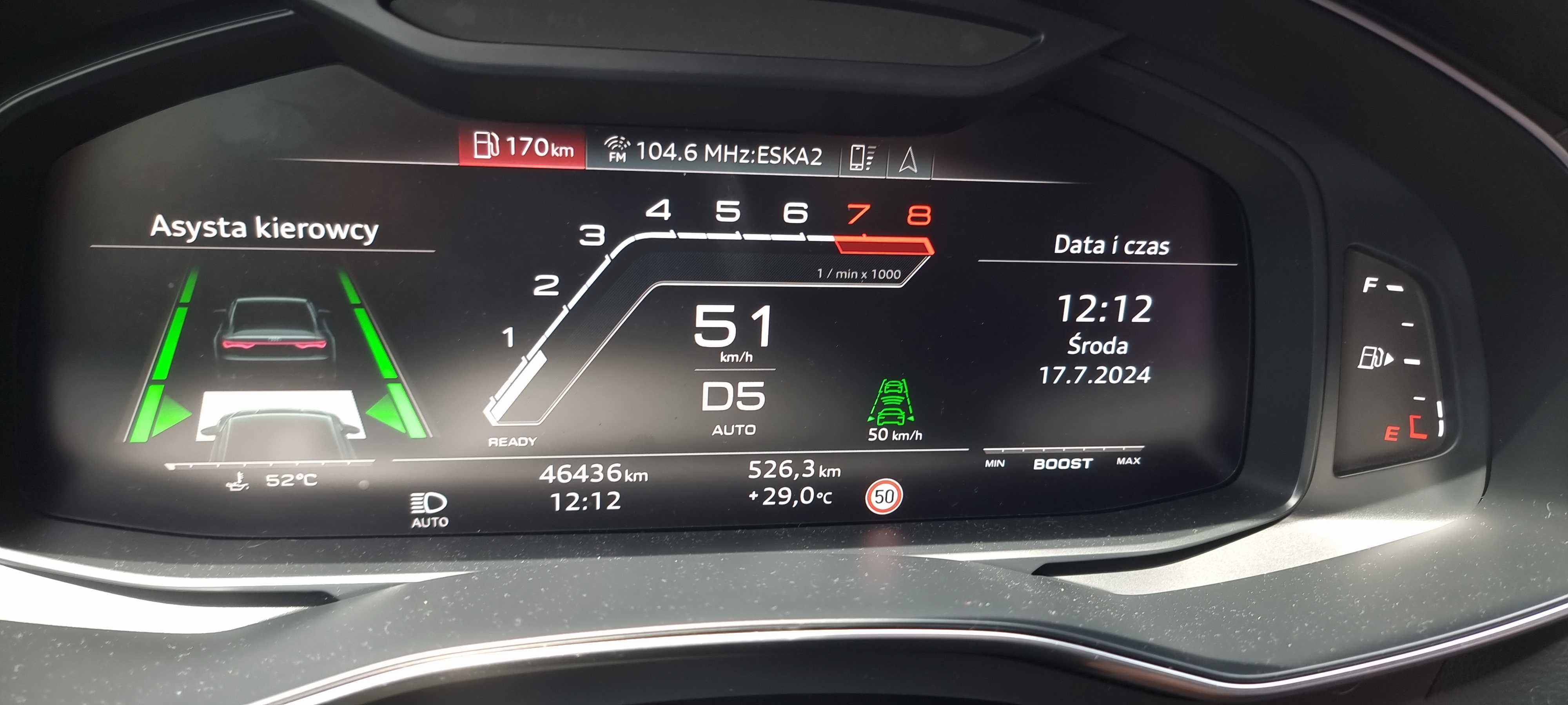VAG AUDI Sport Layout Virtual Cockpit Aktywacja FPK, FPK2, FPK2+, RS S