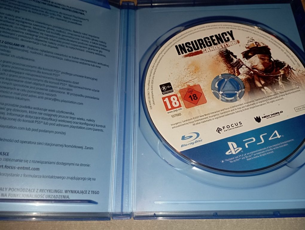 Insurgency: Sandstorm. PS4/PS5 PL 6/6 bez rys płyta!
