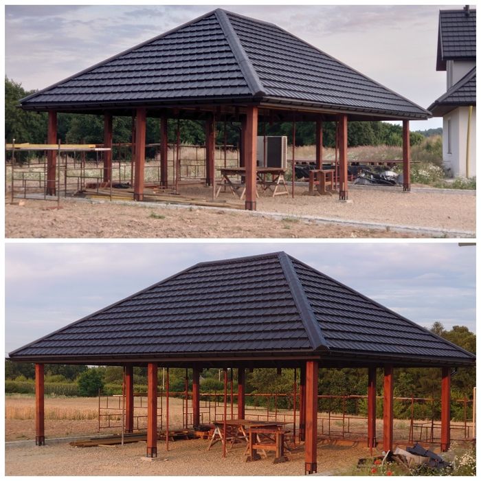 Taras Dach Wiata Pergola Balustrada Konstrukcja Schody Podbitka