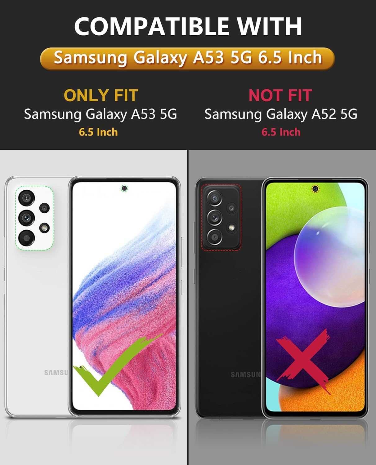 Punbor etui Samsung Galaxy A53 5G mocne antypoślizgowe szkło