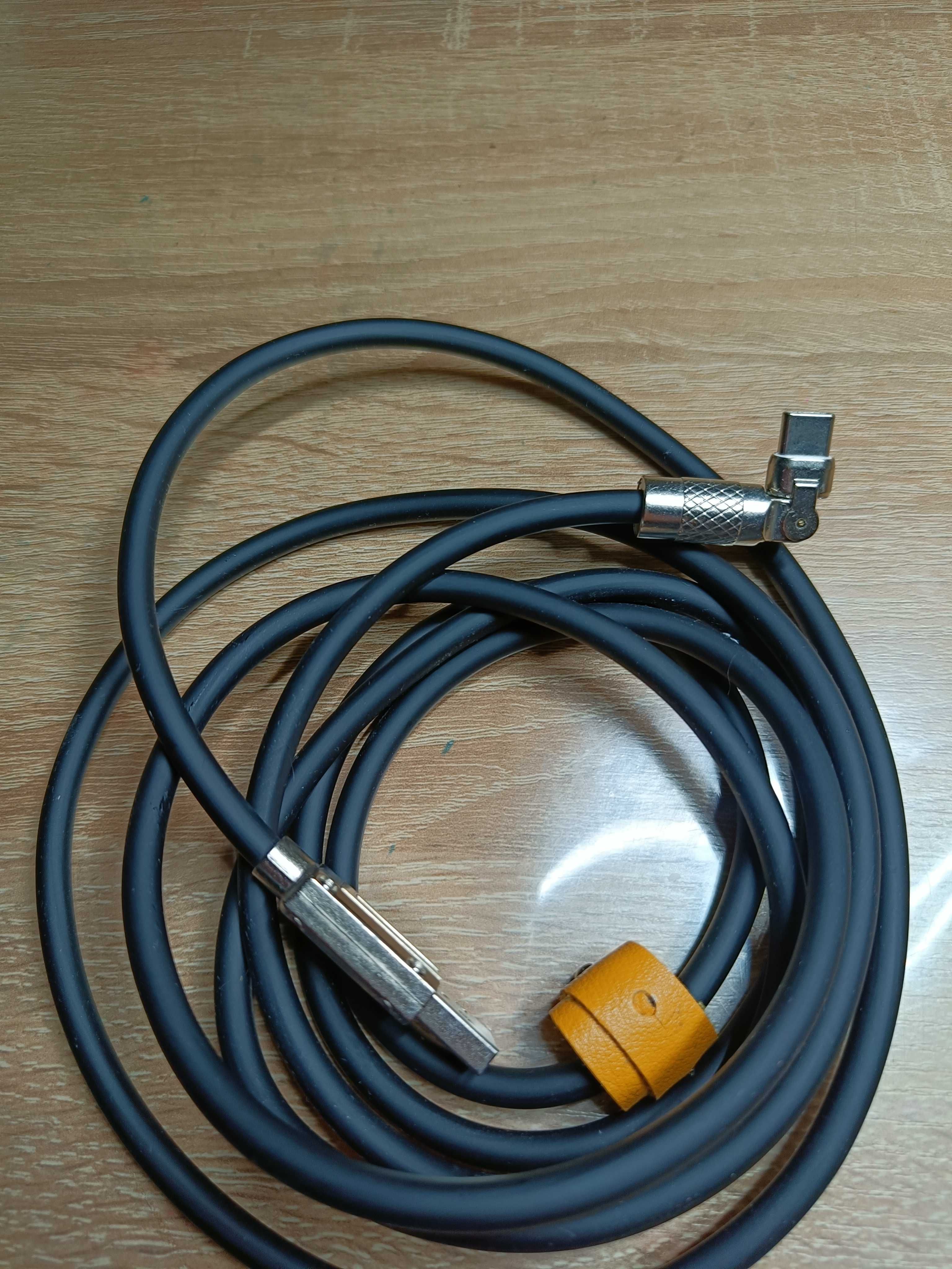 Кабель Type-C to Type-C, 120 Вт (висока якість), прогумований 2 м
