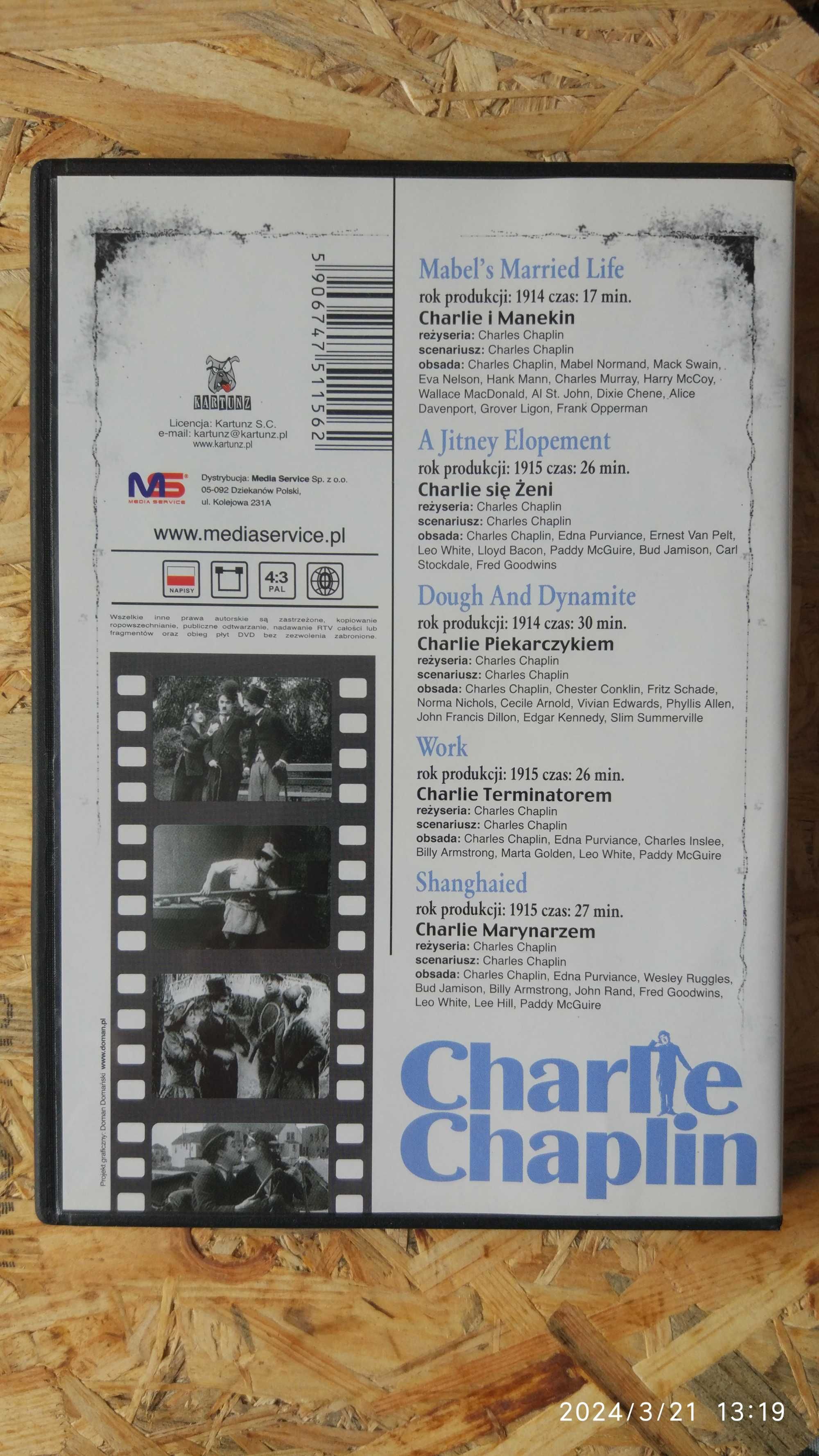 Charlie Chaplin kolekcja 15 filmów 3 x DVD