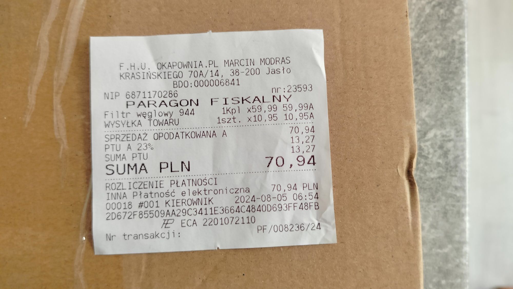 Filtr węglowy firmy Beko CTB 6250B