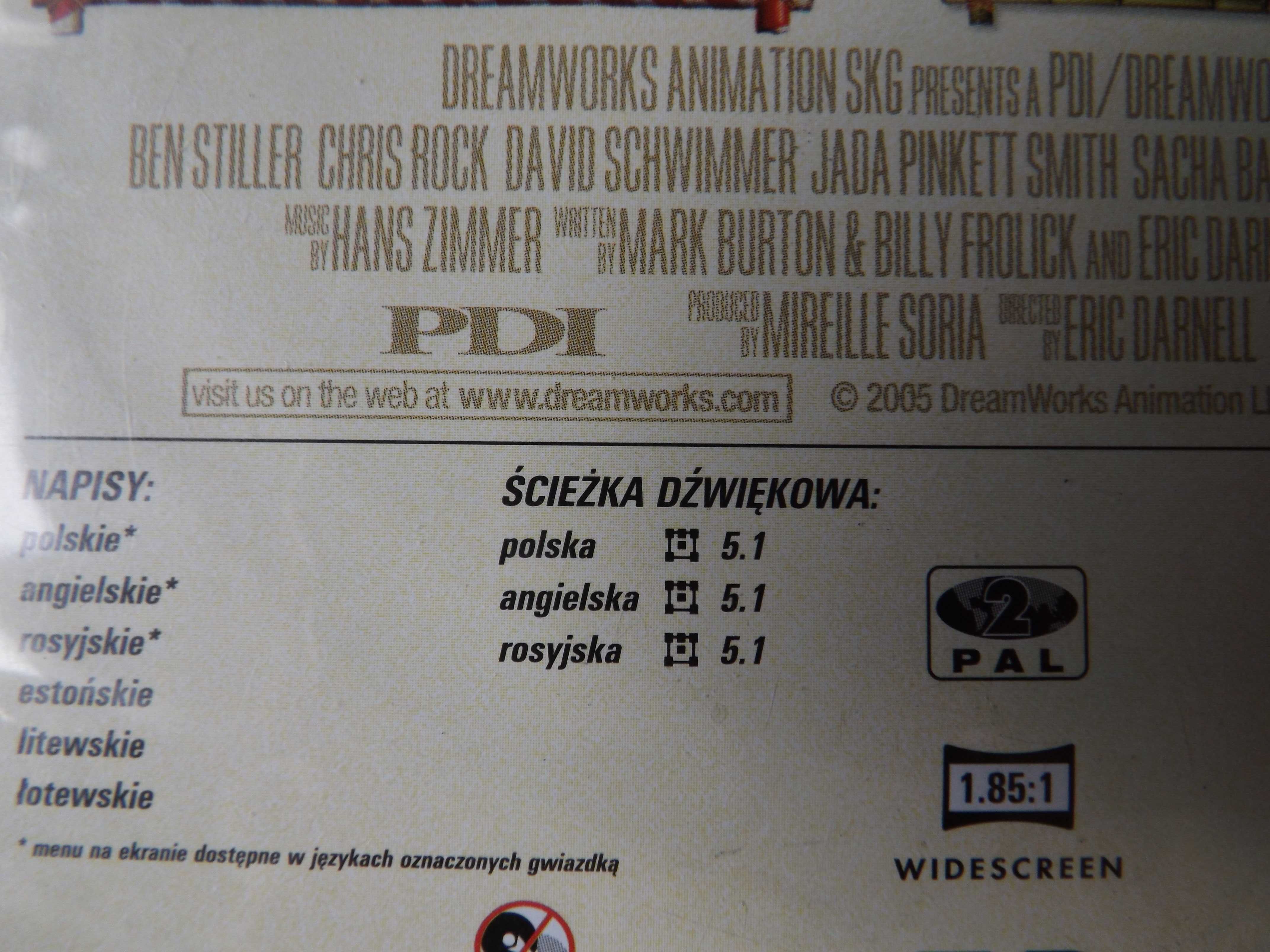 Madagaskar film bajki trylogia polski dubbing
