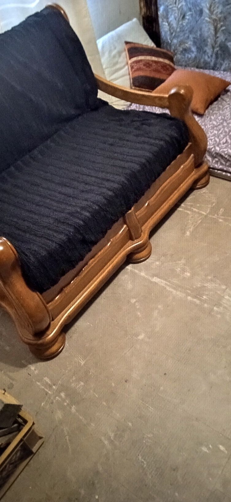 Sofa dwuosobowa sosnowa