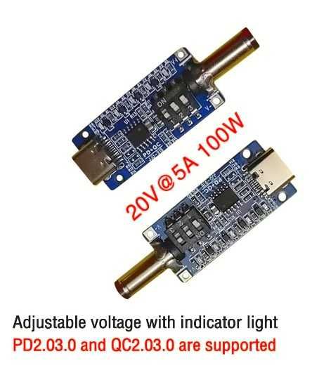 PD QC Тригер Fast Charging Type-C USB-C PD2.0 3.0 to DC