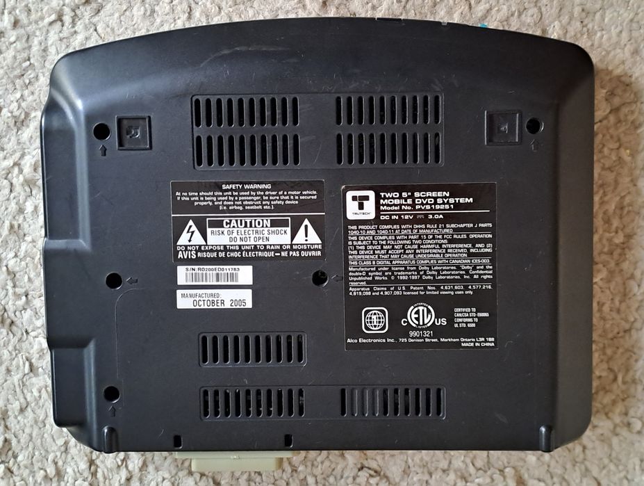 DVD Samochodowe Trutech PVS 19251