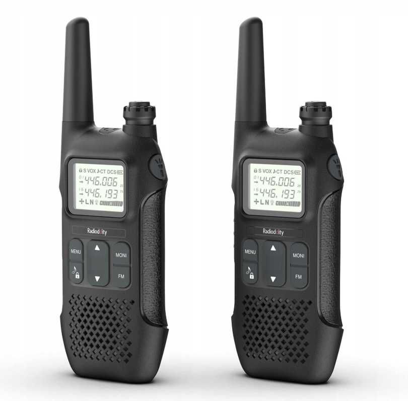 Zestaw 2szt. krótkofalówek z wyświetlaczem LCD Radioddity PR-T1 PMR EU