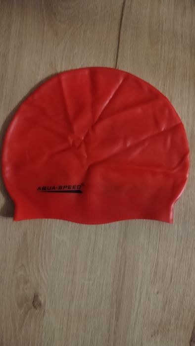Czepek pływacki kąpielowy basen sillikon czerwony