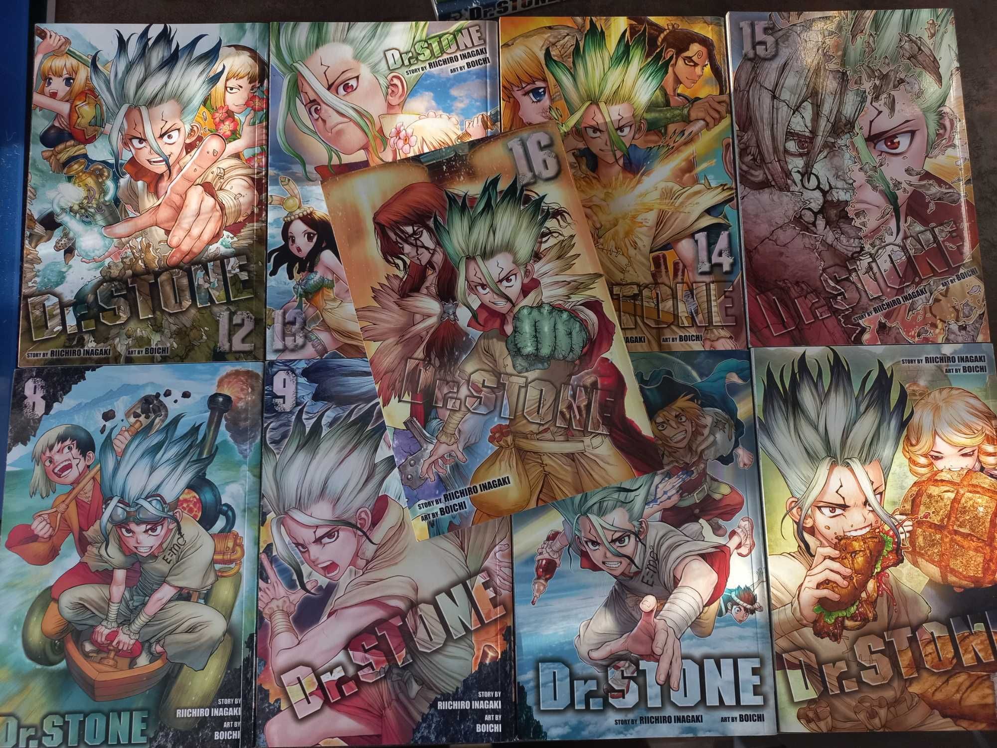 манга «Dr. Stone» (Доктор Стоун). 1-16 томи + спін-оф. англійська мова