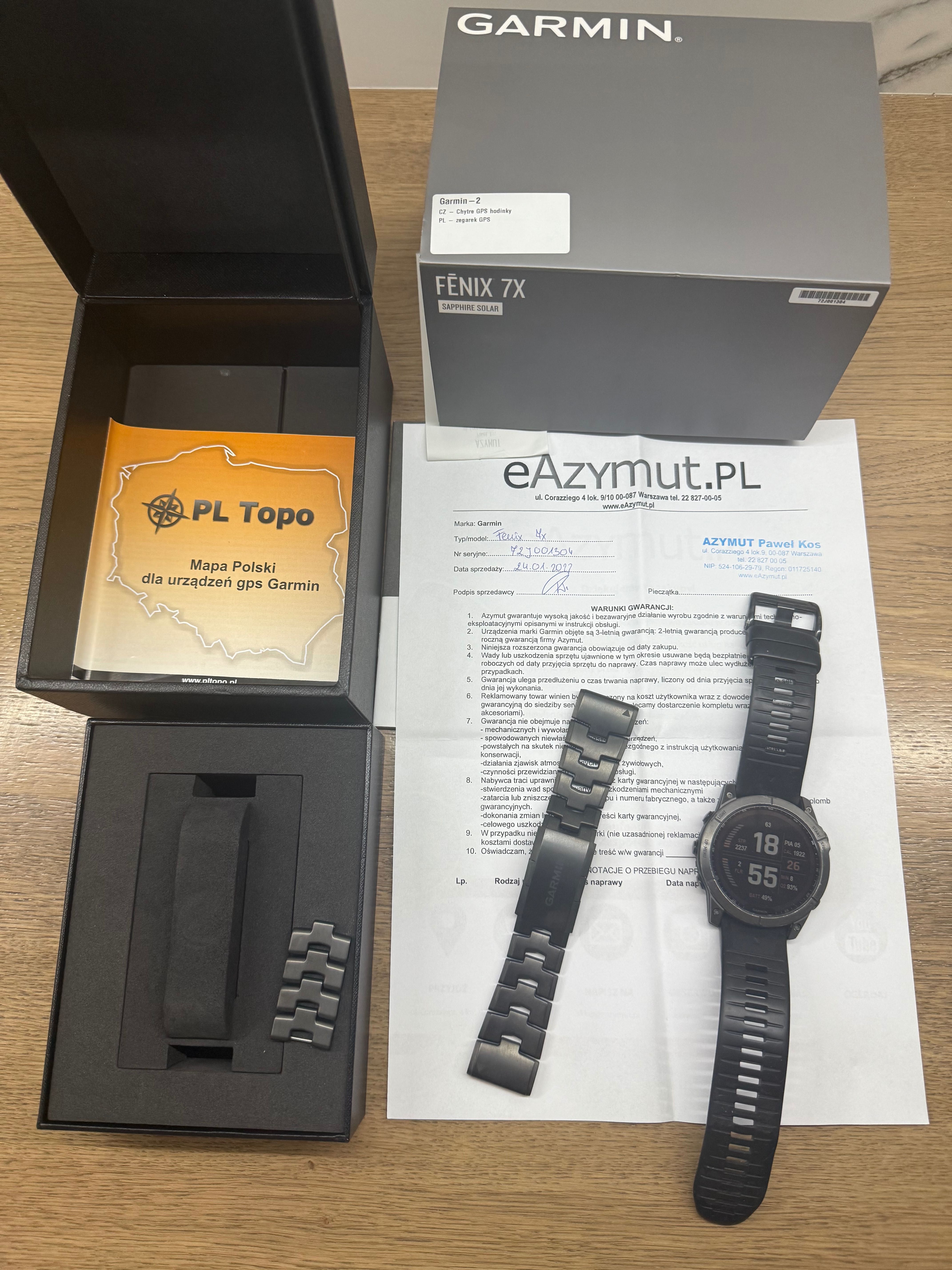 Garmin Fenix 7X Sapphire Solar Titaniun  51mm