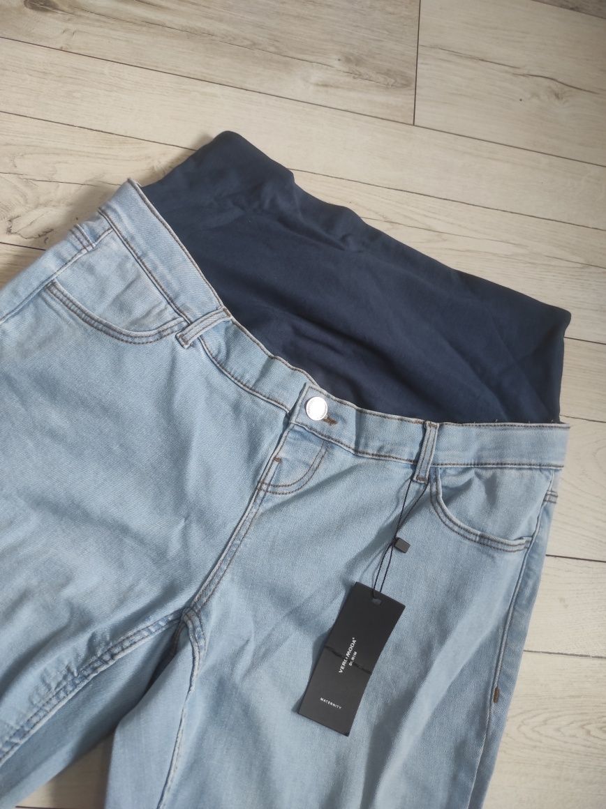 Jeansy ciążowe z przetarciami Vero Moda