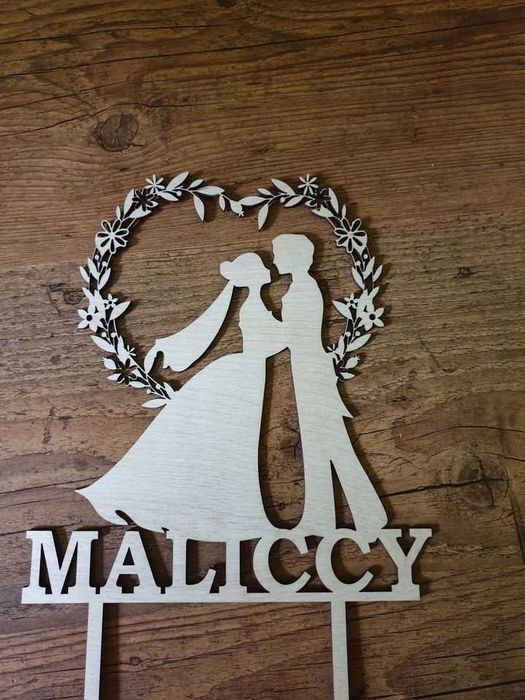 Topper na tort weselny i nie tylko