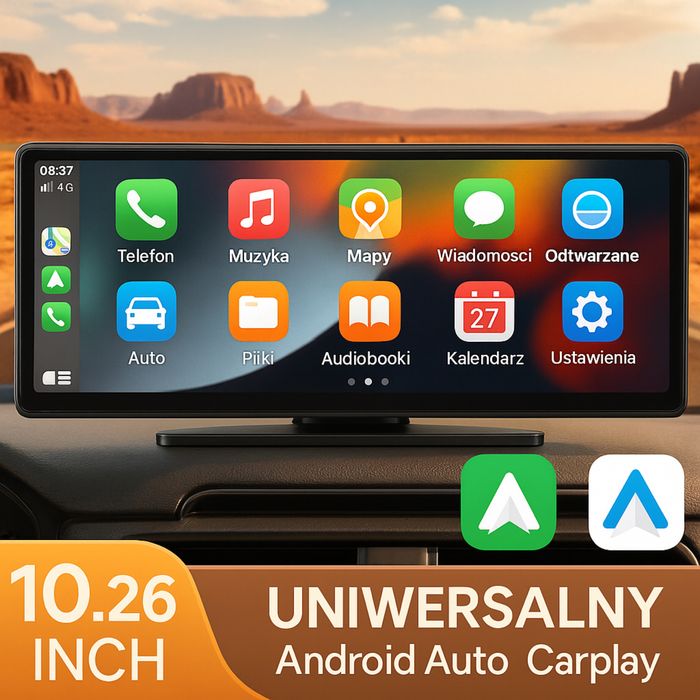 Stacja multimedialna Android Auto ekran Apple Carplay wyswietlacz