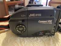 Camara JVC  VHS - C   e acessórios + maquina fotográfica Olympus .