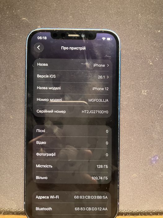 Робочий оригінальний iPhone 12 128gb neverlock