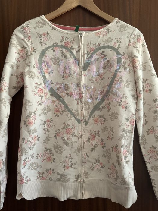 Bluza dziewczeca rozpinana BENETTON r 2XL (11-12 lat) stan idealny