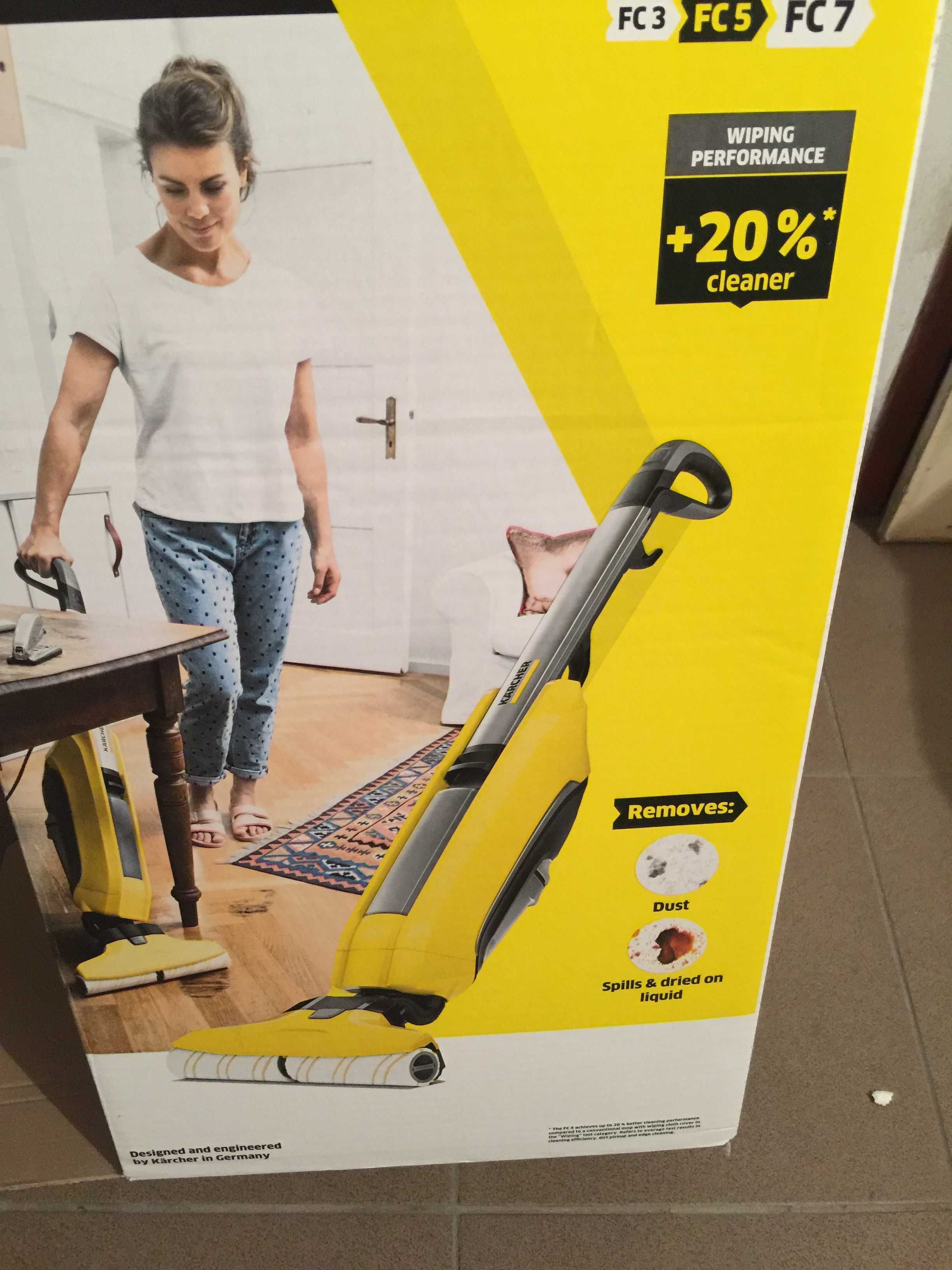 Mop elektryczny Karcher i froterka Karcher FC5 + pady do mopa