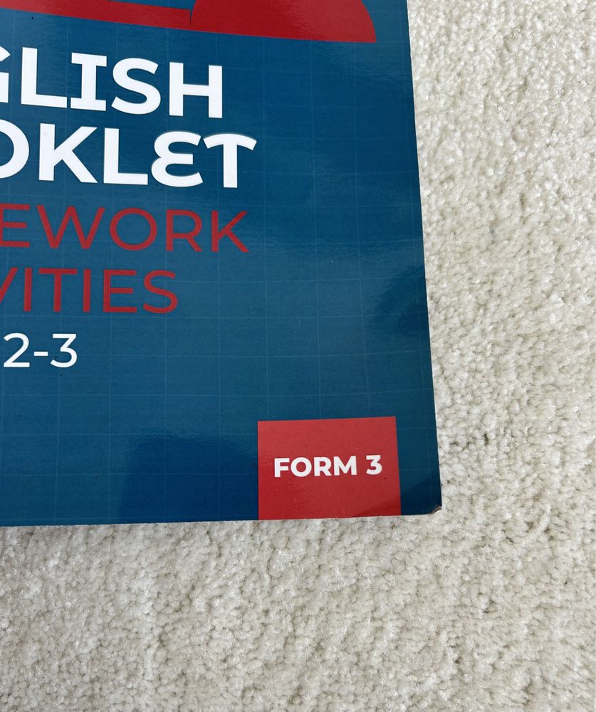 My english booklet - homework