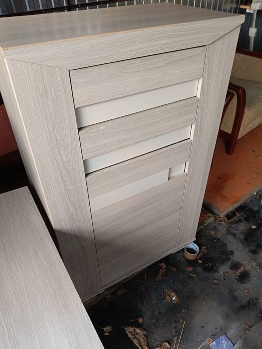 Komoda i ława,stolik, dąb sonomaMadras Wójcik ,2 fotele -pilnie i tani