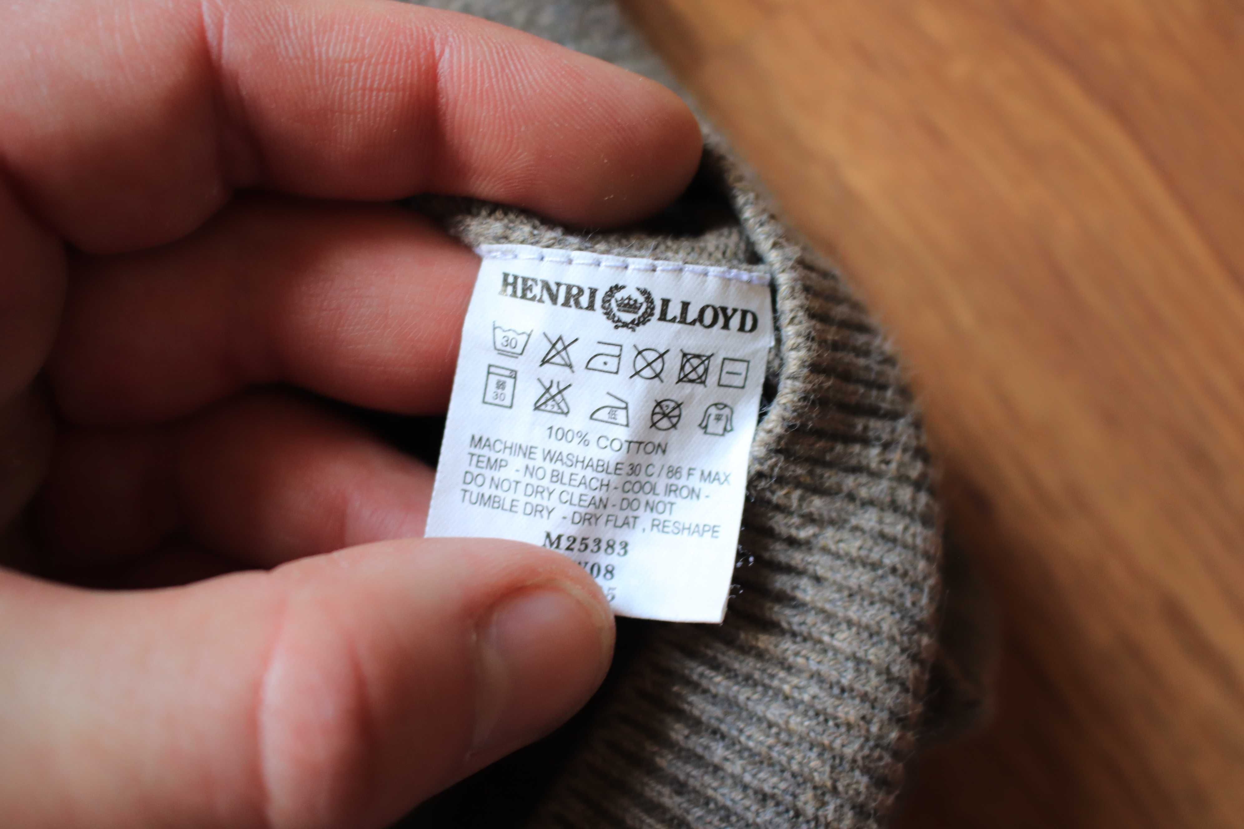 Sweter Henri Lloyd Khaki rozm. XXL bawełniany męski