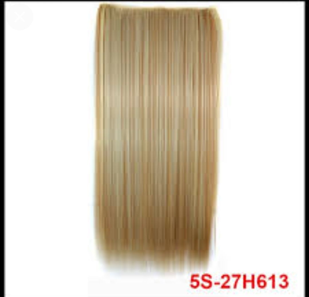 Włosy doczepiane 60 cm gęste blond  5S-613H16#