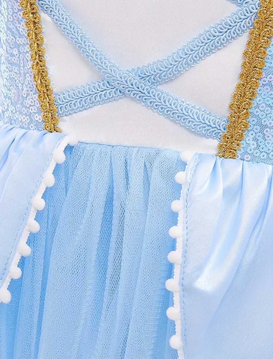 Nowy strój Kopciuszek Cinderella, r. 122 bal przebranie