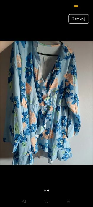 Elegancka tunika damska/ bluzka w kwiaty wysyłka dziś