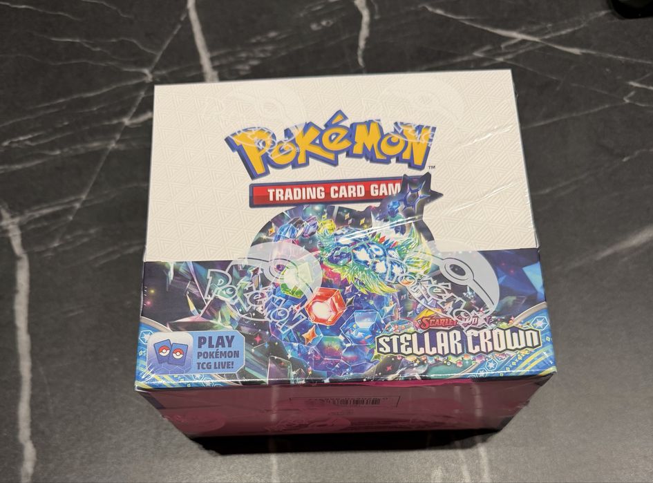 Booster Box Pokemon Stellar Crown 36 Bossterów, zafoliowany Saled