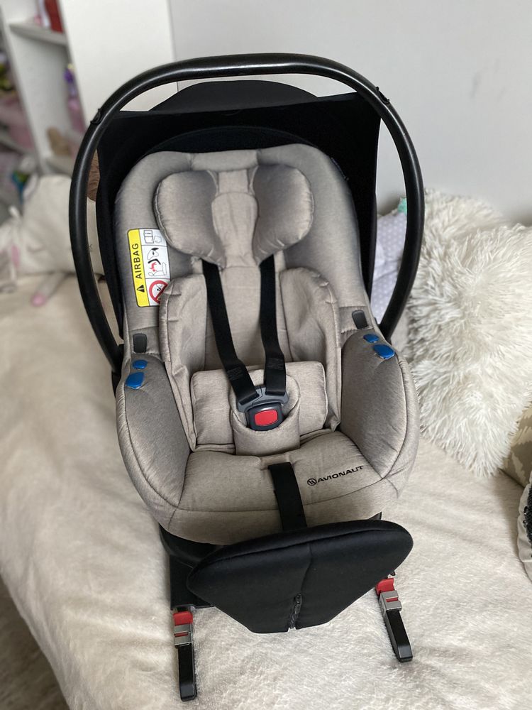 Fotelik Avionaut Pixel + baza isofix zestaw BEIGE MELANGE