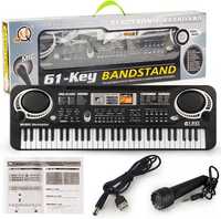 Keyboard - elektroniczne, 61 klawiszowe organy z dodatkowym mikrofonem