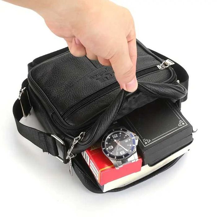 Сумка Чоловіча через Плече з Натуральної Шкіри